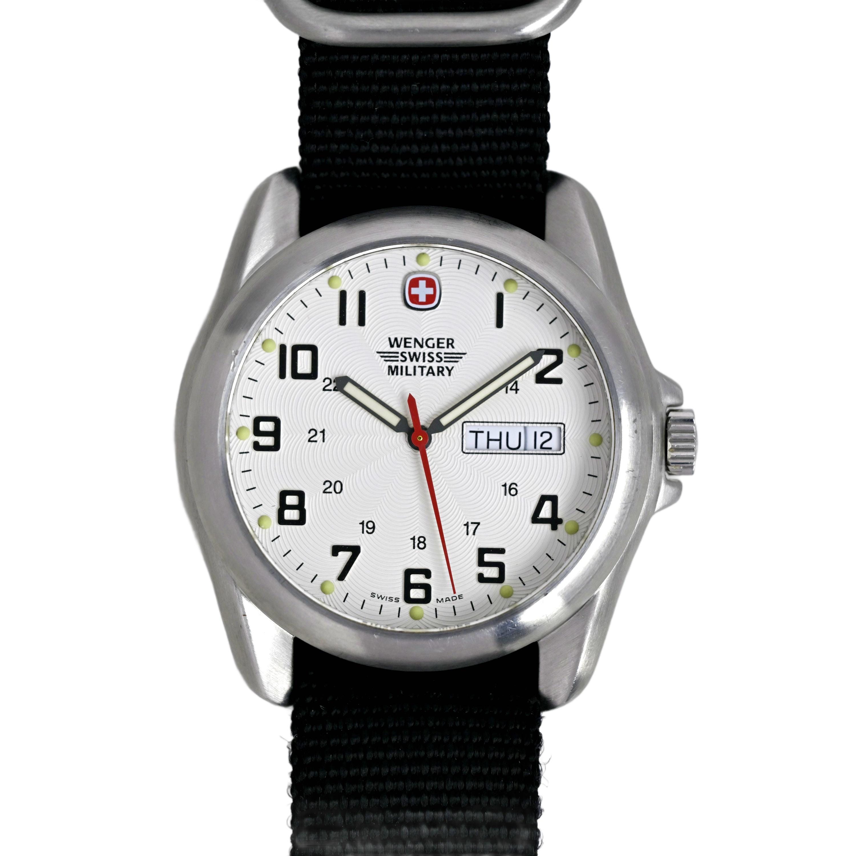 Swiss Military Sunburst Silver Dial Swiss Made 40mm Black  display picture 2