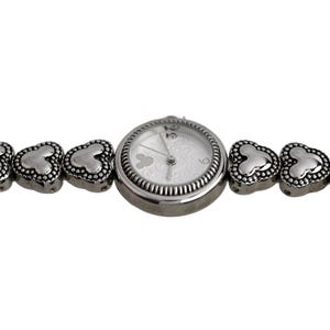 Disney Ladies Silver Watch White Dial Mickey Mouse Heart Link 5 5 inch Bracelet image 5