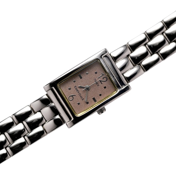 Timex Essential Ladies Tank Watch Pink Dial 19mm Etsy Ireland