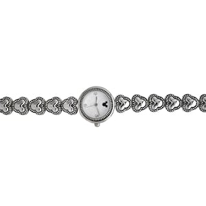 Disney Ladies Silver Watch White Dial Mickey Mouse Heart Link 5 5 inch Bracelet image 9