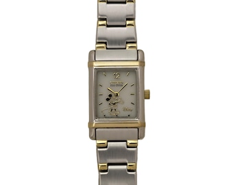 Citizen Two-Tone Stainless Steel Eco-Drive Mickey Mouse Ladies Dress Watch