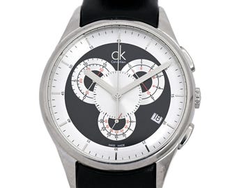 Relógio Calvin Klein Swiss Made Chronograph Masculino Mostrador Preto 44 mm K2A27102