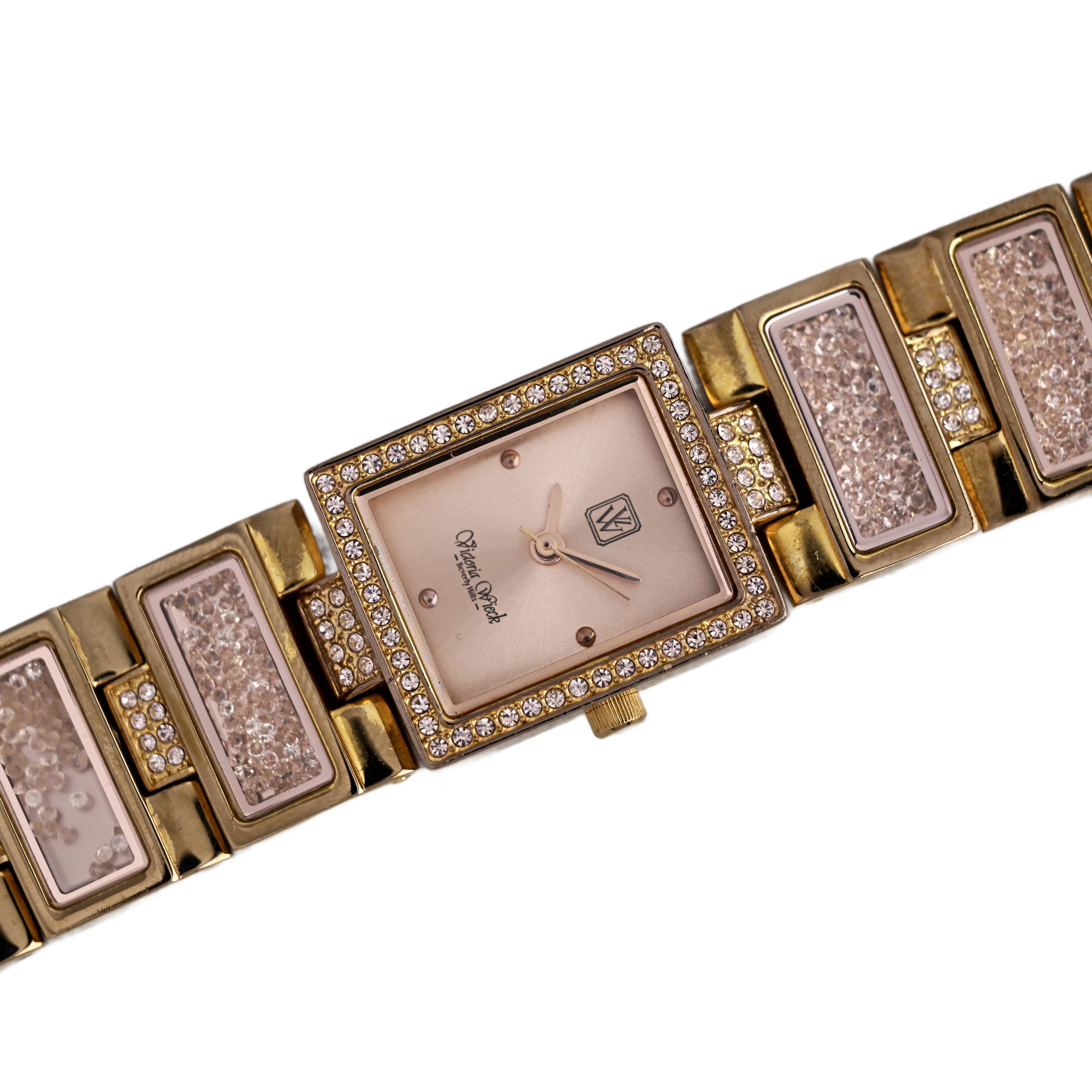 Victoria Wieck Beverly Hills Ladies Rose Gold Crystal Watch  display picture 1