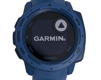 Garmin Instinct GPS smartwatch blauwe rubberen band hartslagmeter MILSTD810G
