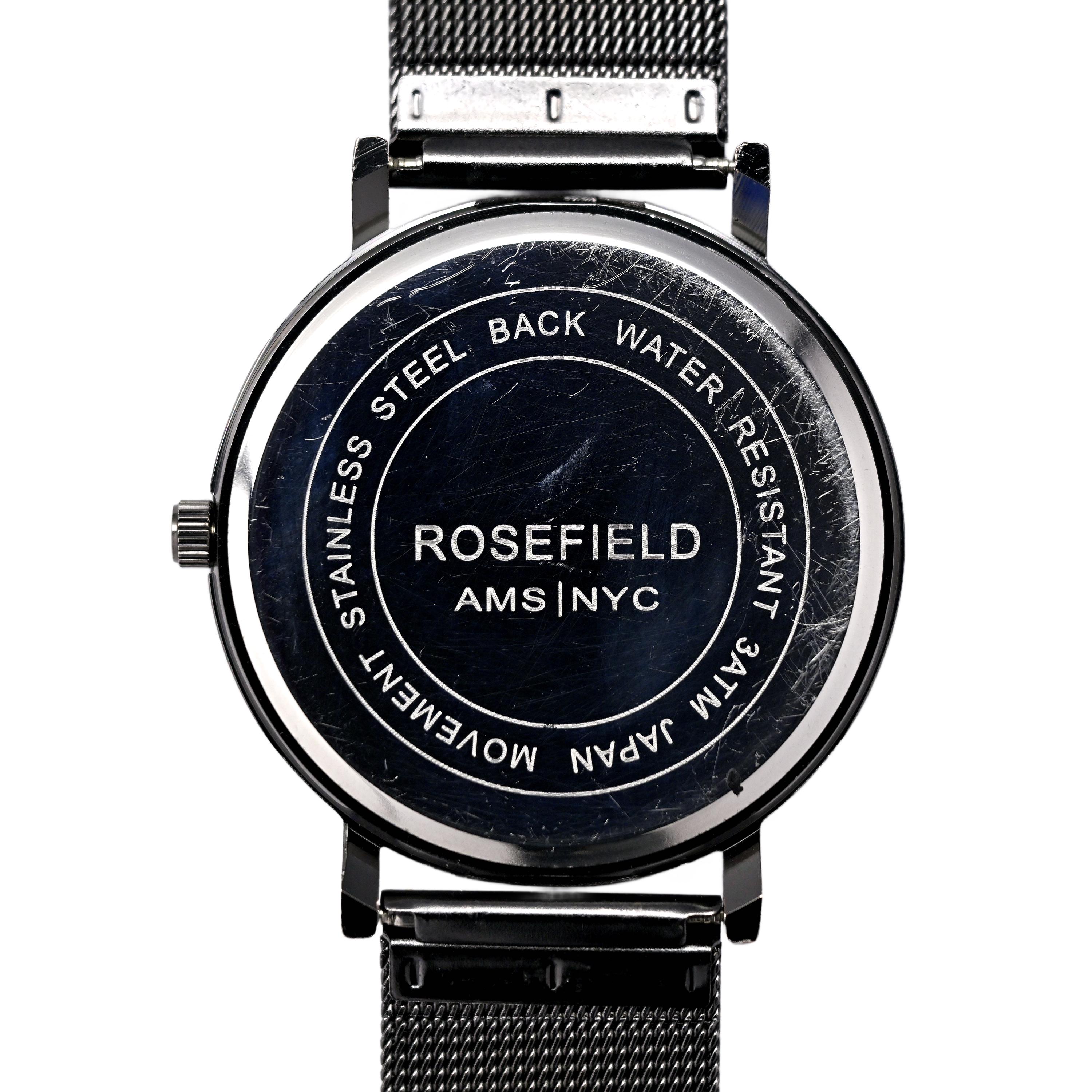 Rosefield Wrist Watch NYC Black Dial 41mm Steel Mesh  display picture 1