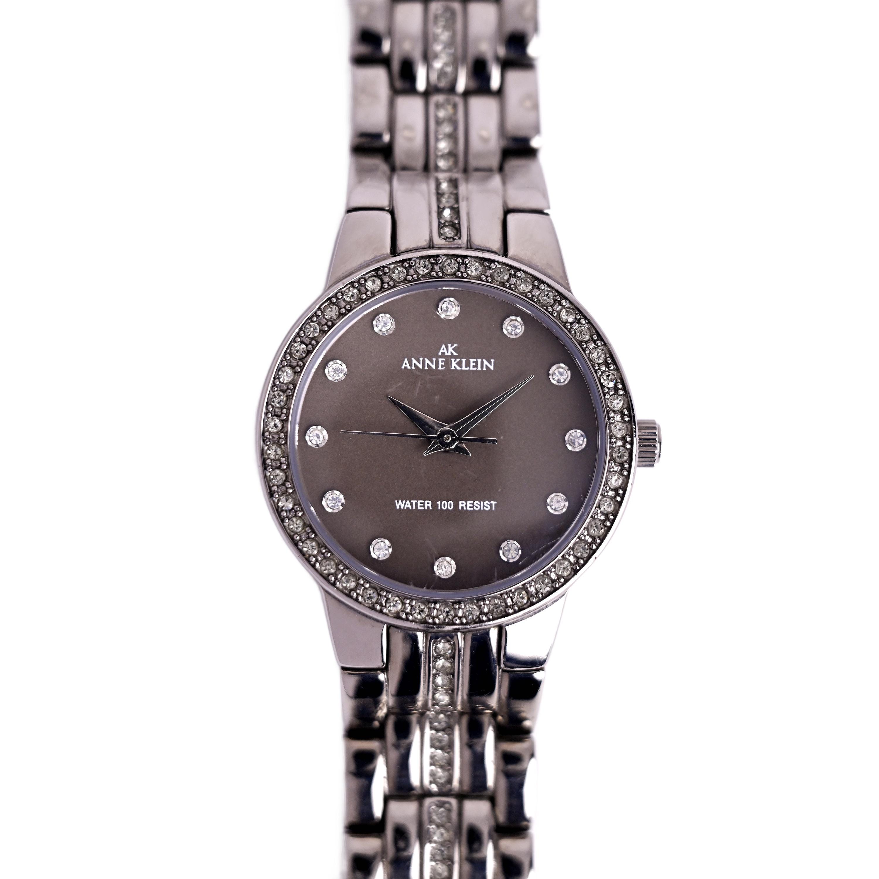Anne Klein Gunmetal Black Dial Diamond Bezel Quartz Ladies  display picture 2