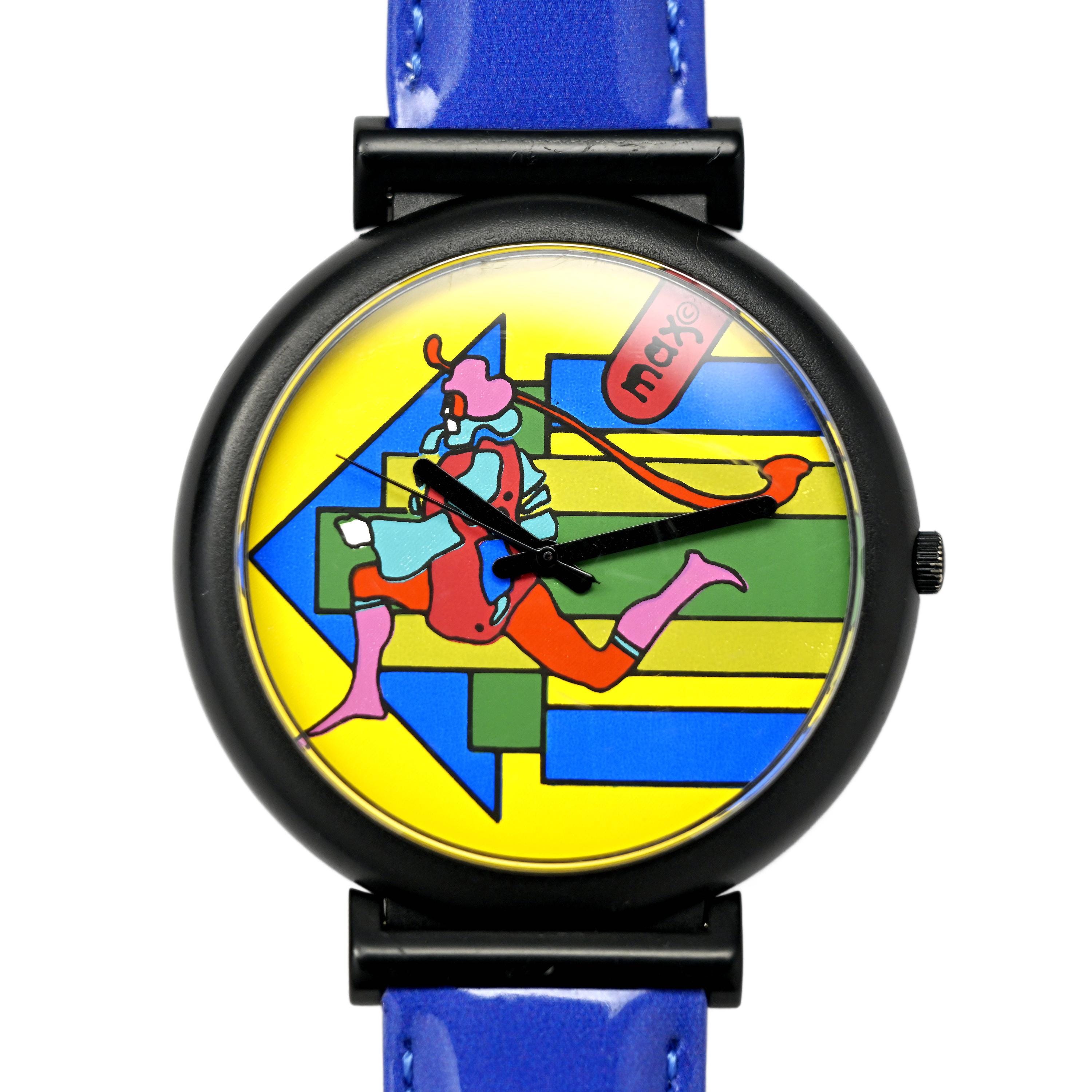 Peter Max 1988 Collectible Wrist Watch Black Case 42mm - Etsy