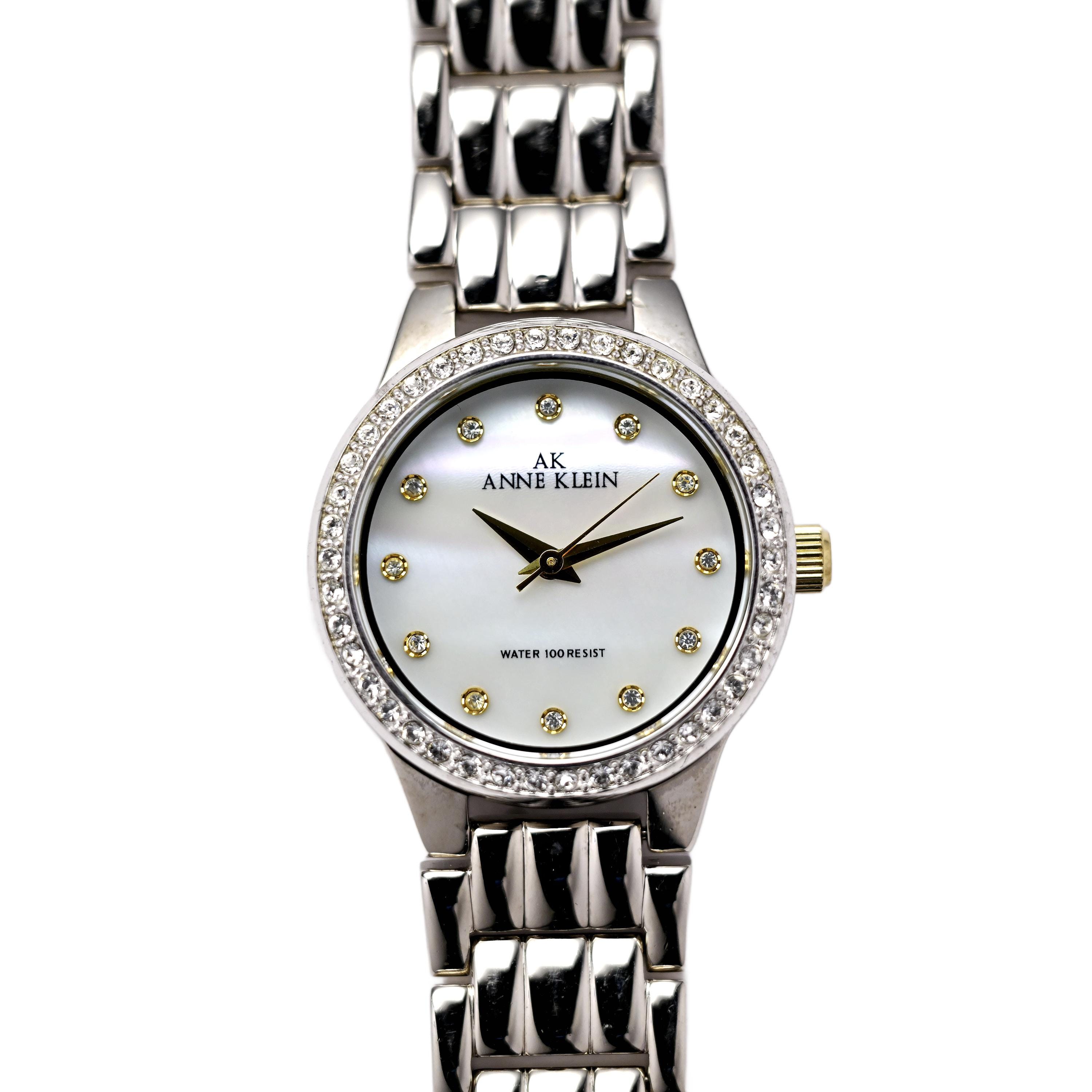 Anne Klein Diamond Mother of Pearl Multifunction Crystal Watch ANNE KLEIN Diamond Watch Mother of Pearl Dial removable  main image 4