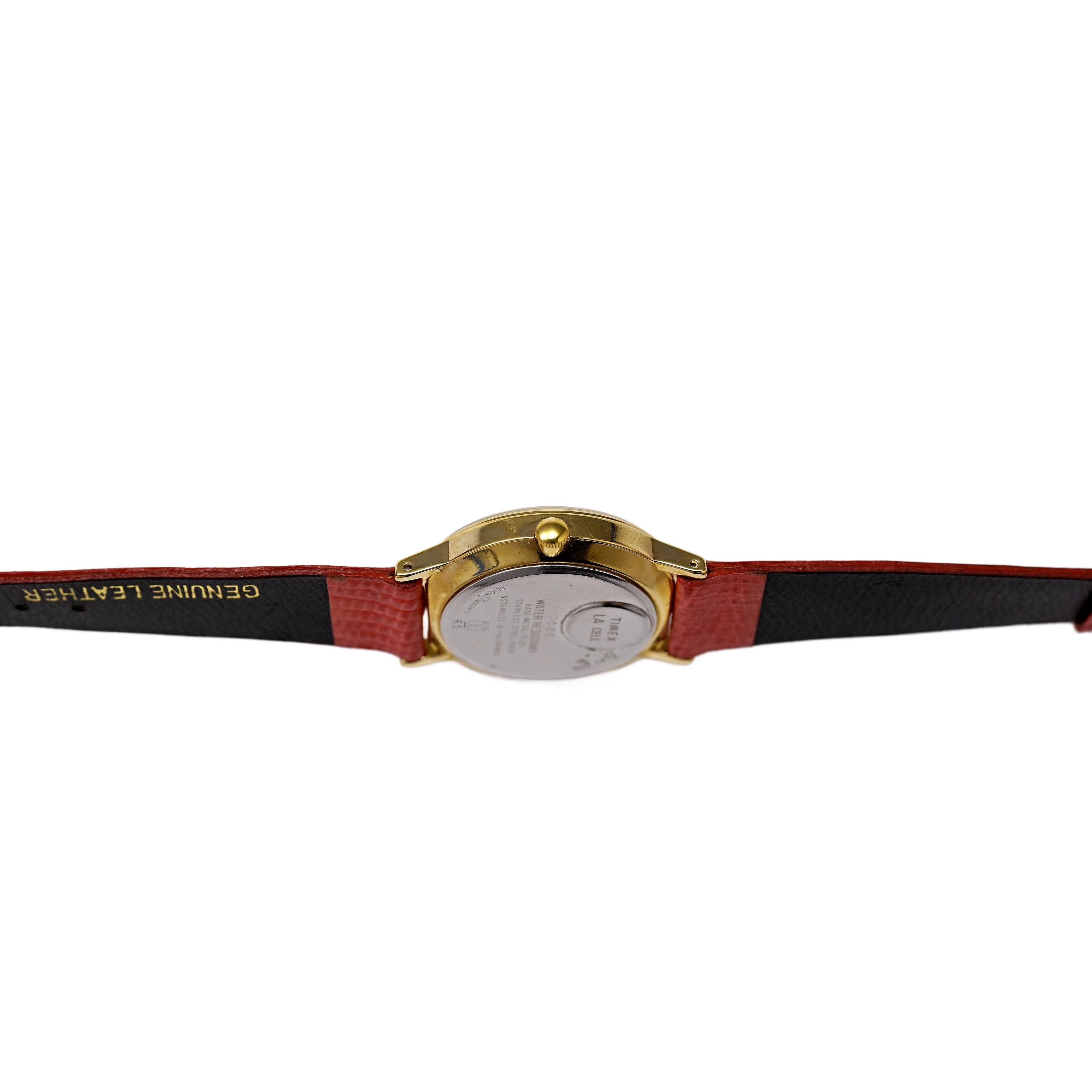 Disney Vintage Timex Dick Tracy Movie Wrist Watch 33mm Gold