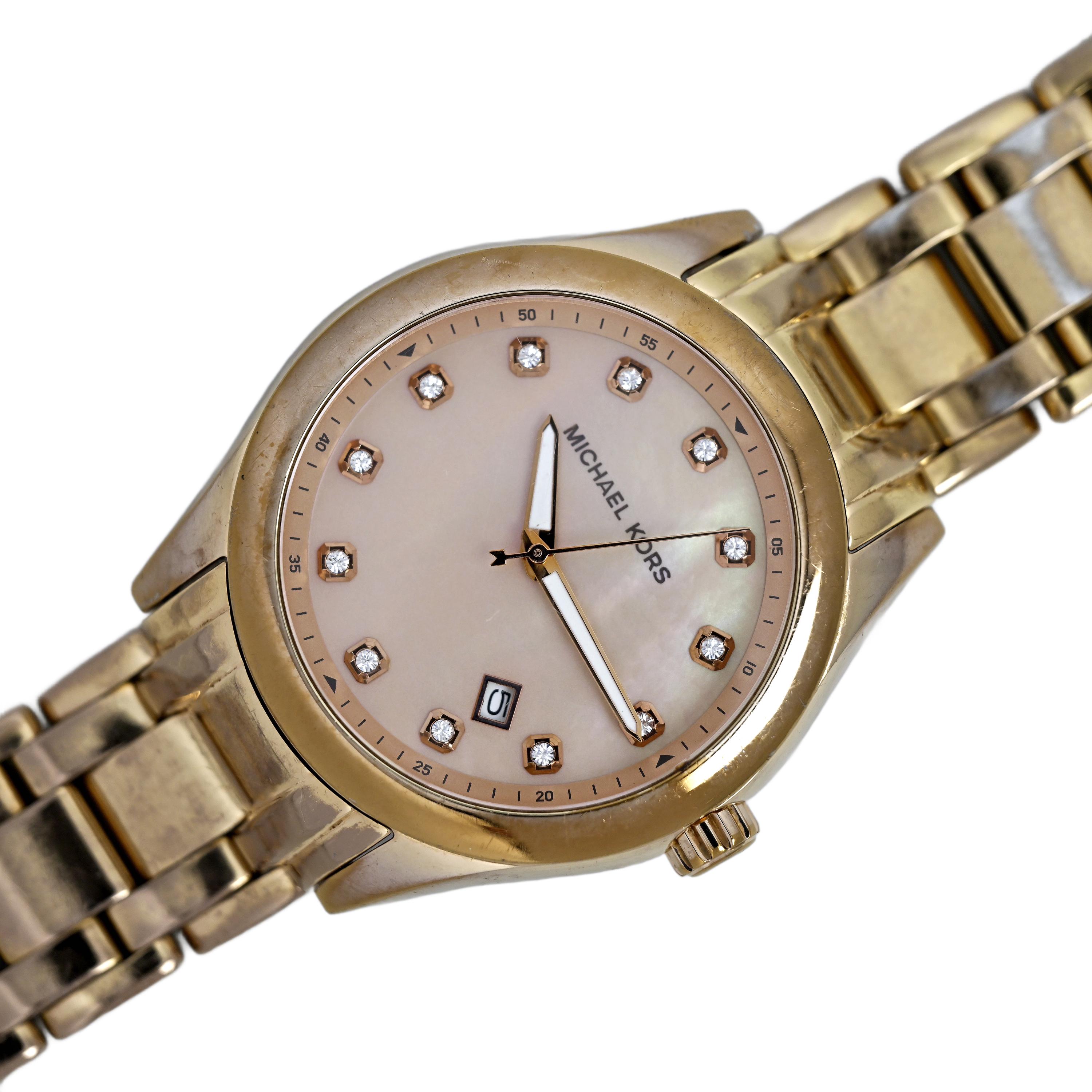 Michael Kors Rose Gold Tone Mother of Pearl Dial Watch  #MK5311 Michael Kors Ladies MK5311 Rose Gold MOP Dial Diamond  main image 4