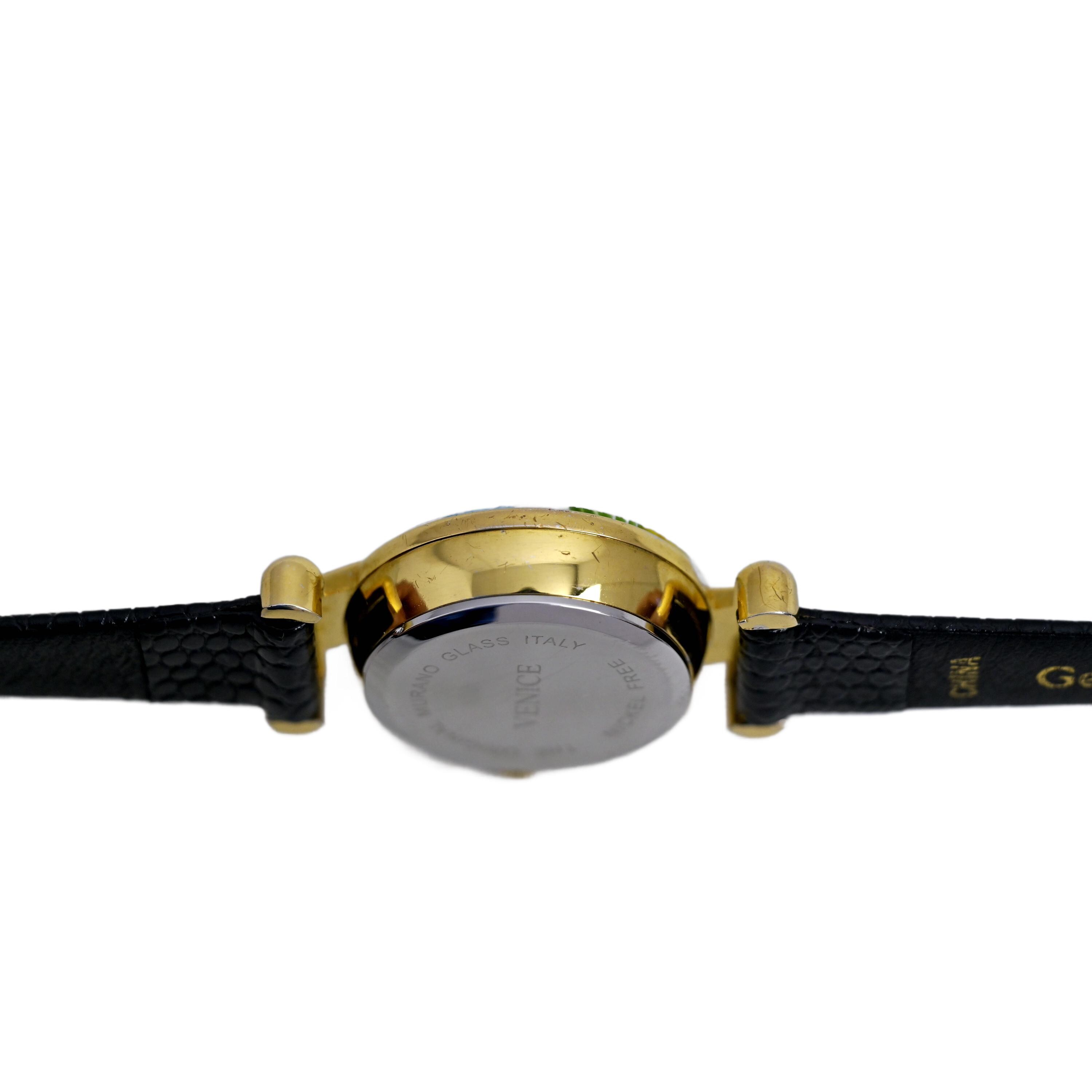 Venice Murano Glass 18k Gold Plated Vintage Quartz Ladies Watch 27mm Vecchia Venezia Murano glass watch for women | Mercari main image 2