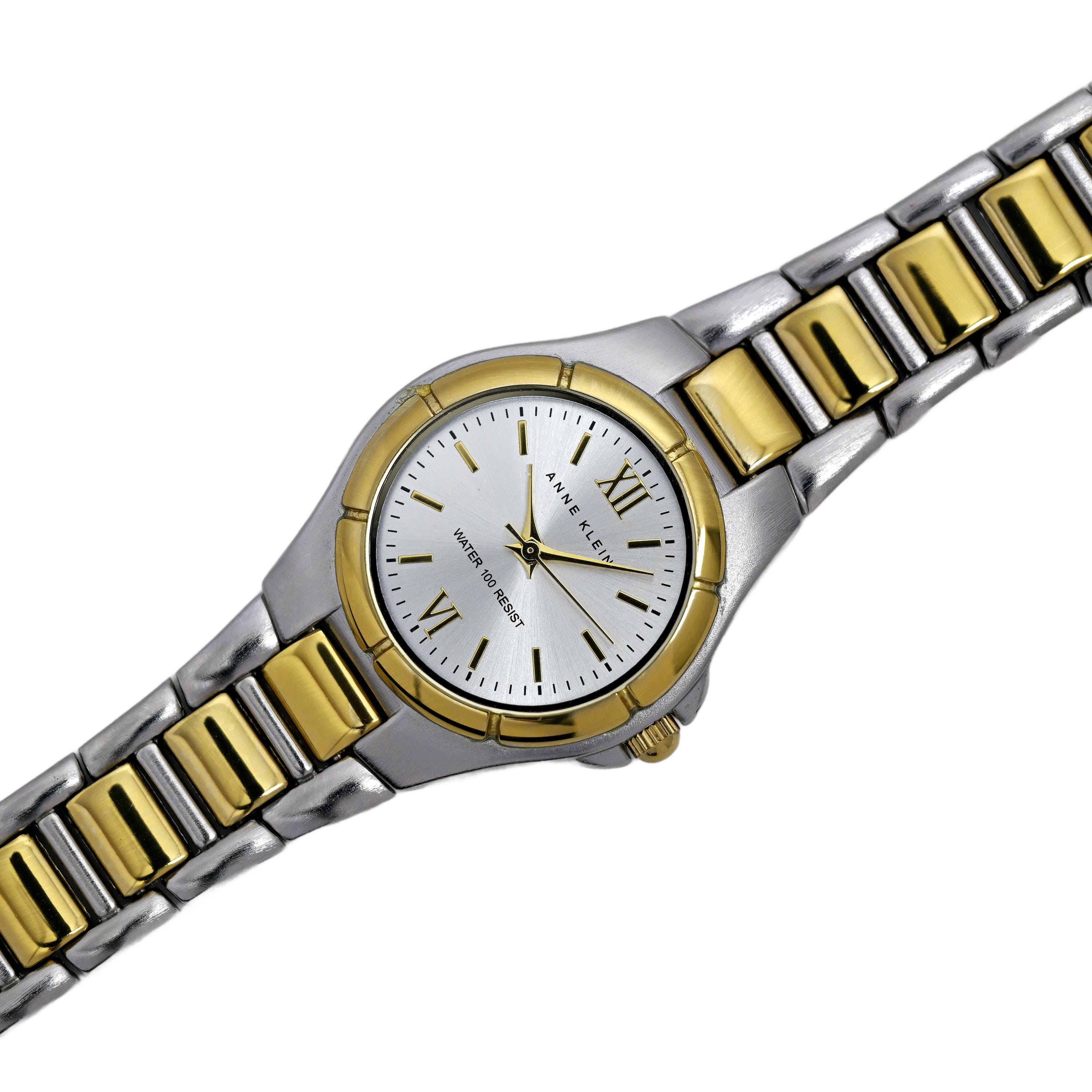 Anne Klein Gold Bezel Two Tone Bracelet Roman White Dial  display picture 3