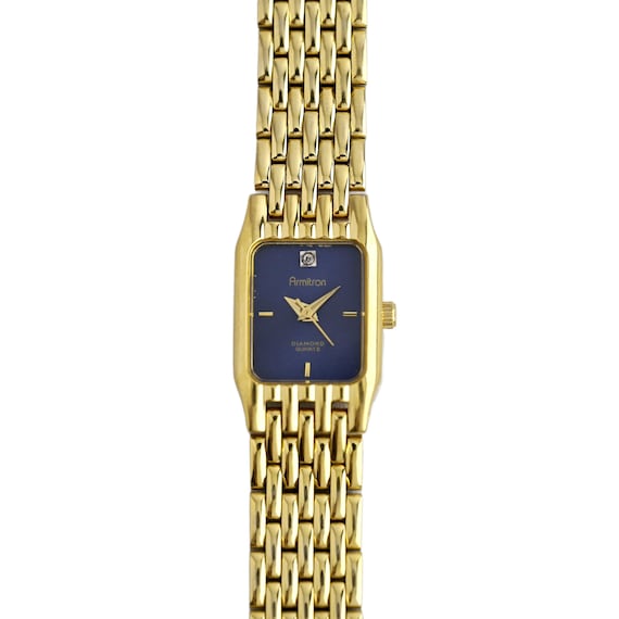 Armitron Gold Watch with Diamond Accents Armitron Mens Diamond Accent Gold Tone Stainless Steel  main image 4