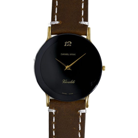 black dial brown strap dress watch Seiko Men's SUR078 Dress Black Dial Brown Leather Strap Watch