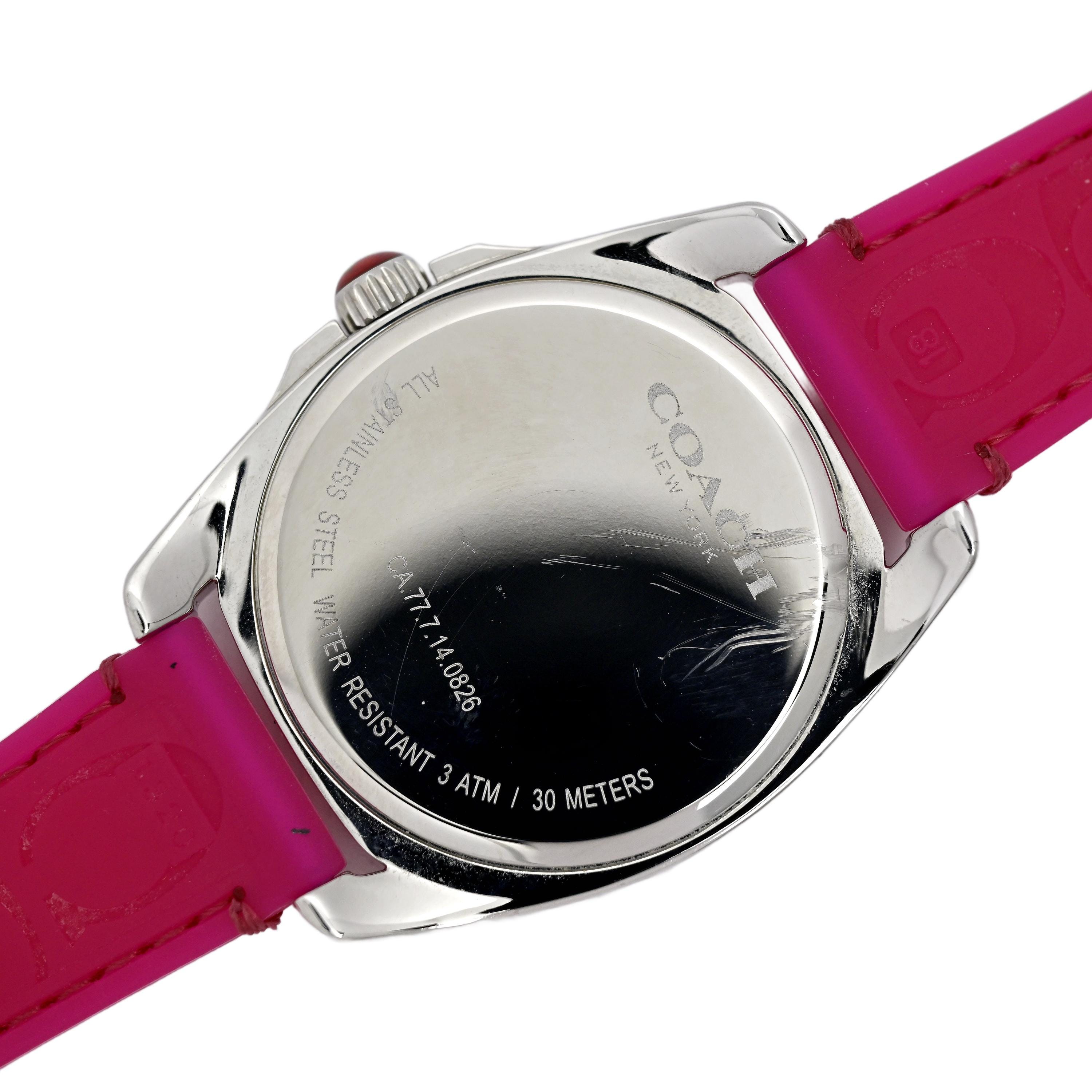 Coach Teagan Stainless Steel and Silicon Rubber Strap Watch 
