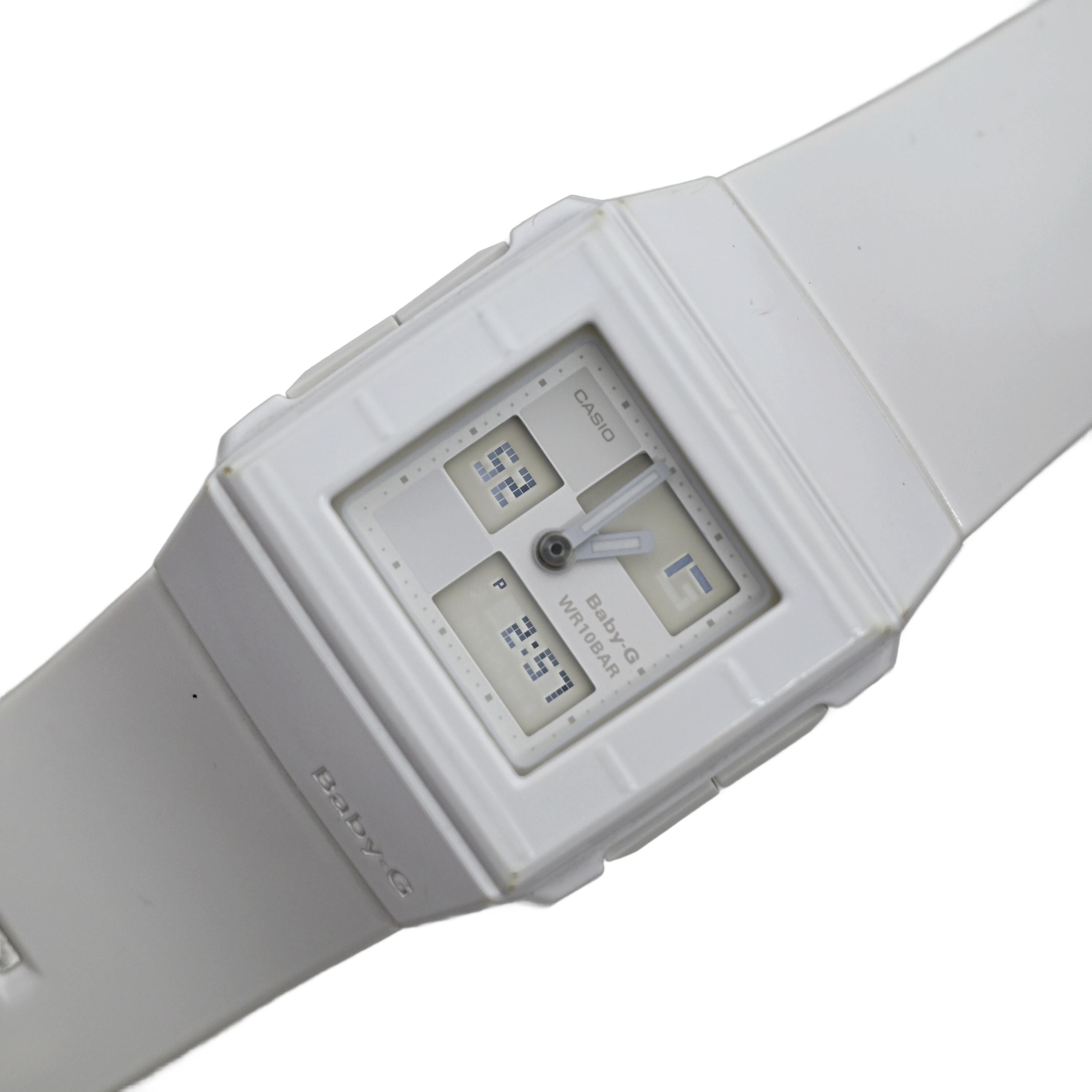 Casio Women's Baby G BGA200 7E White Resin Quartz Sport