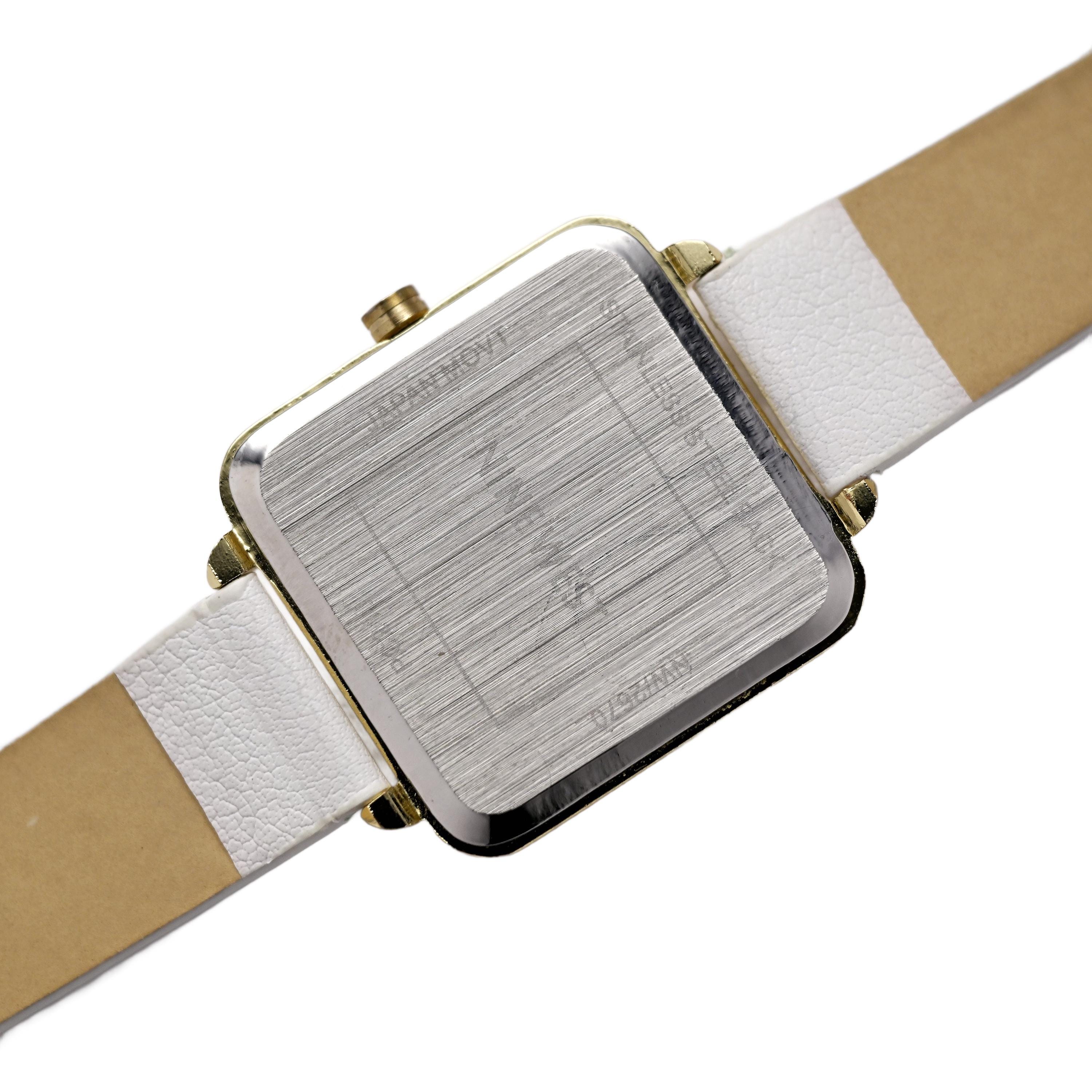 Nine West Women\'s Beige Analog Japanese Quartz Strap Rectangular Bracelet Watch Square Case Bracelet Watch - Silver/Rose Gold | Nine West main image 2