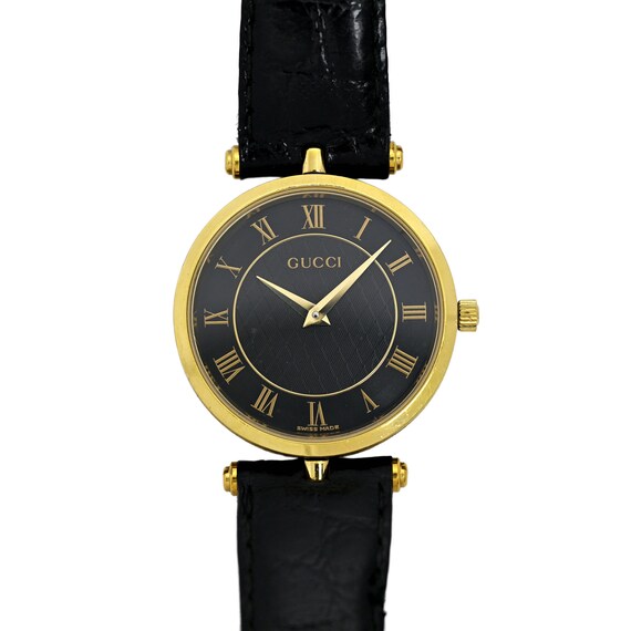 Gucci Vintage 1990's XL Gold Plated Roman Dial Quartz Watch
