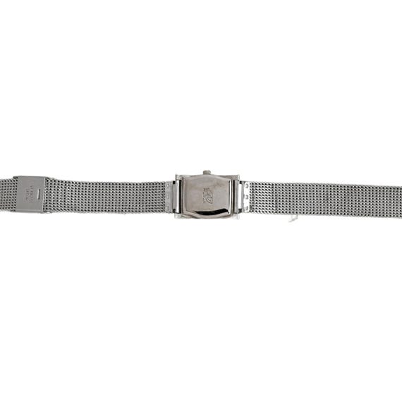 Android Women's Silver Rectangle White Dial Mesh … - image 9