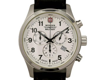 Wenger Swiss Military Men's Chronograph White Dial 7901X With Box