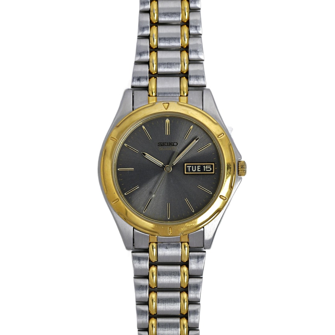 Seiko Men's 36mm Vintage 1980's Gold Plated Watch 7N43 6A09