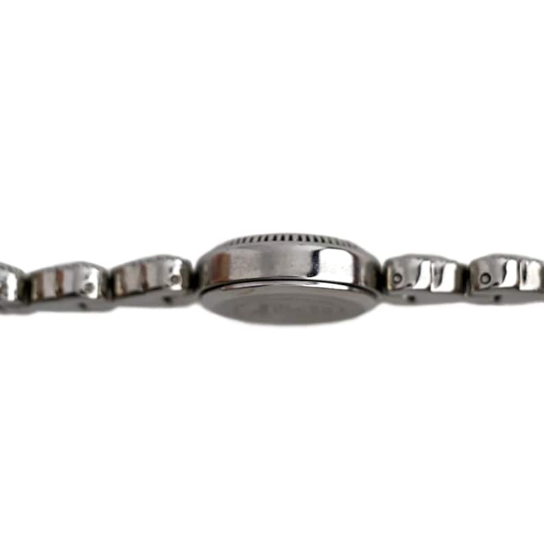 Disney Ladies Silver Watch White Dial Mickey Mouse Heart Link 5 5 inch Bracelet image 8