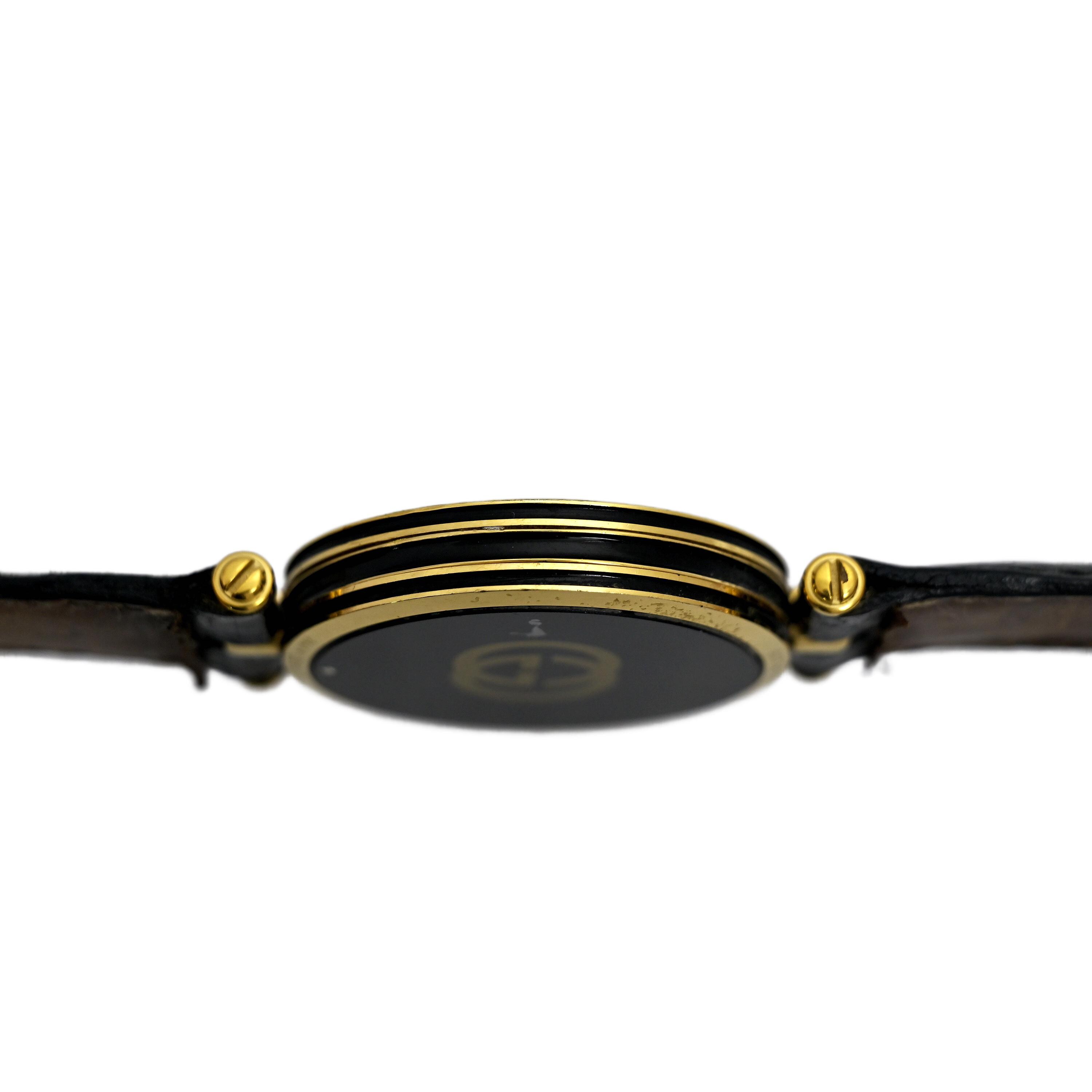 Gucci Vintage 1990's XL Gold Plated Roman Dial Quartz Watch