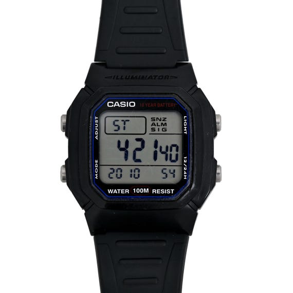 Casio Illuminator 37mm Unisex Watch LCD Retro W800H
