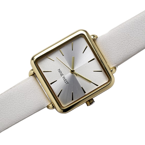 Nine West 1489 Women\'s Metallic Leather Strap Watch Stainless Steel Back Amazon.com: Nine West Women main image 3