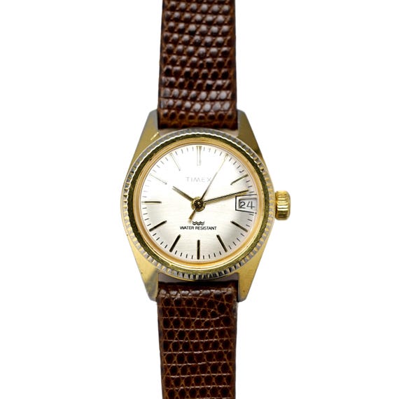 Timex Vintage Ladies Watch Mechanical Winding Gold-Tone Case Stainless Dial PXL_20240129_191412245_2_mediu  main image 2