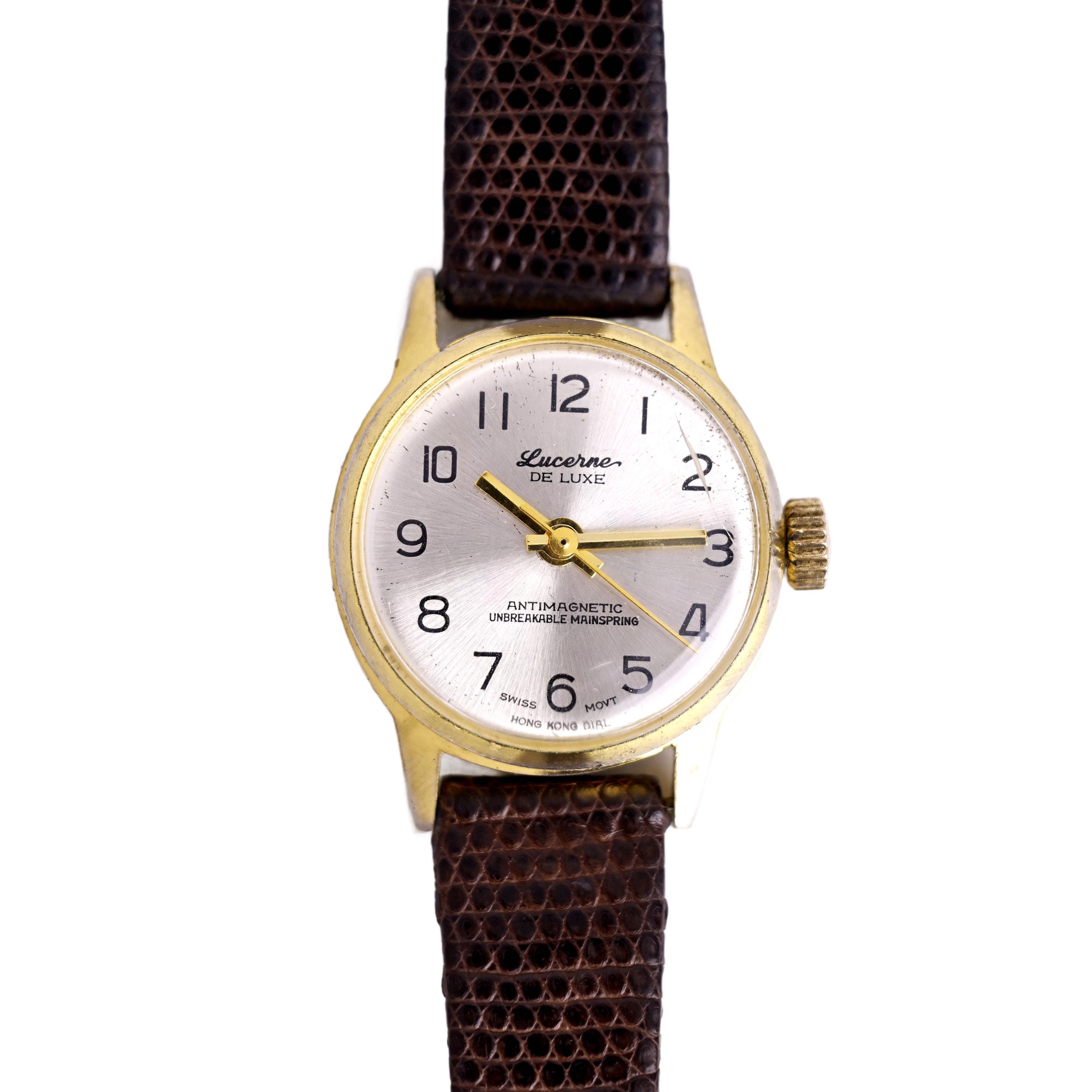 VTG Women\'s Lucerne Watch Swiss Made Unbreakable Mainspring Tested Works Wind Up RARE VINTAGE LUCERNE UNBREAKABLE MAINSPRING SWISS MADE  main image 3
