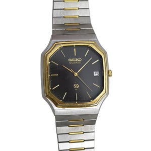 Seiko Vintage Herren Tank Two Tone 1980's Armbanduhr 6922-5010