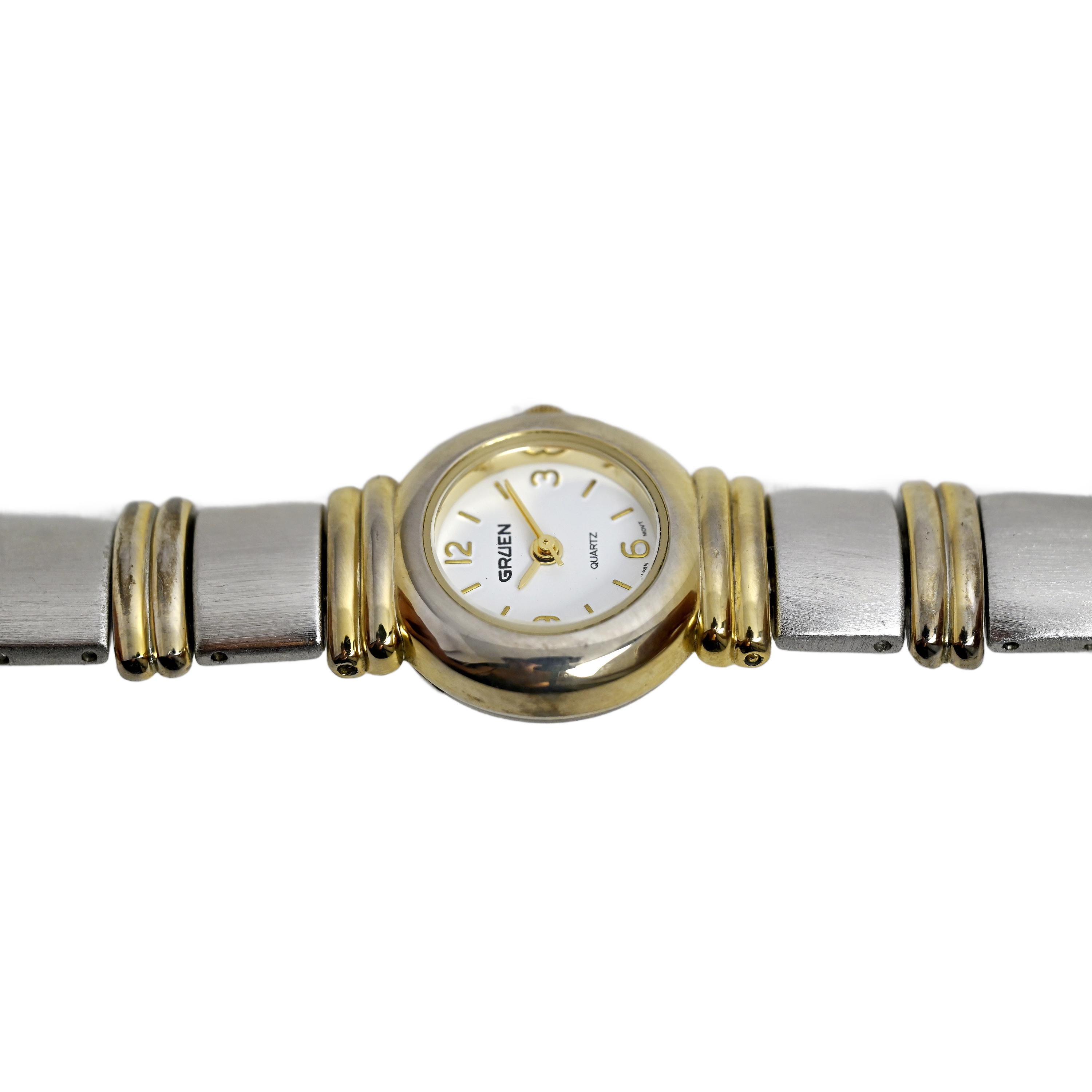 Gruen Vintage Ladies Two Tone Wrist Watch 1990s Japan Made  display picture 3