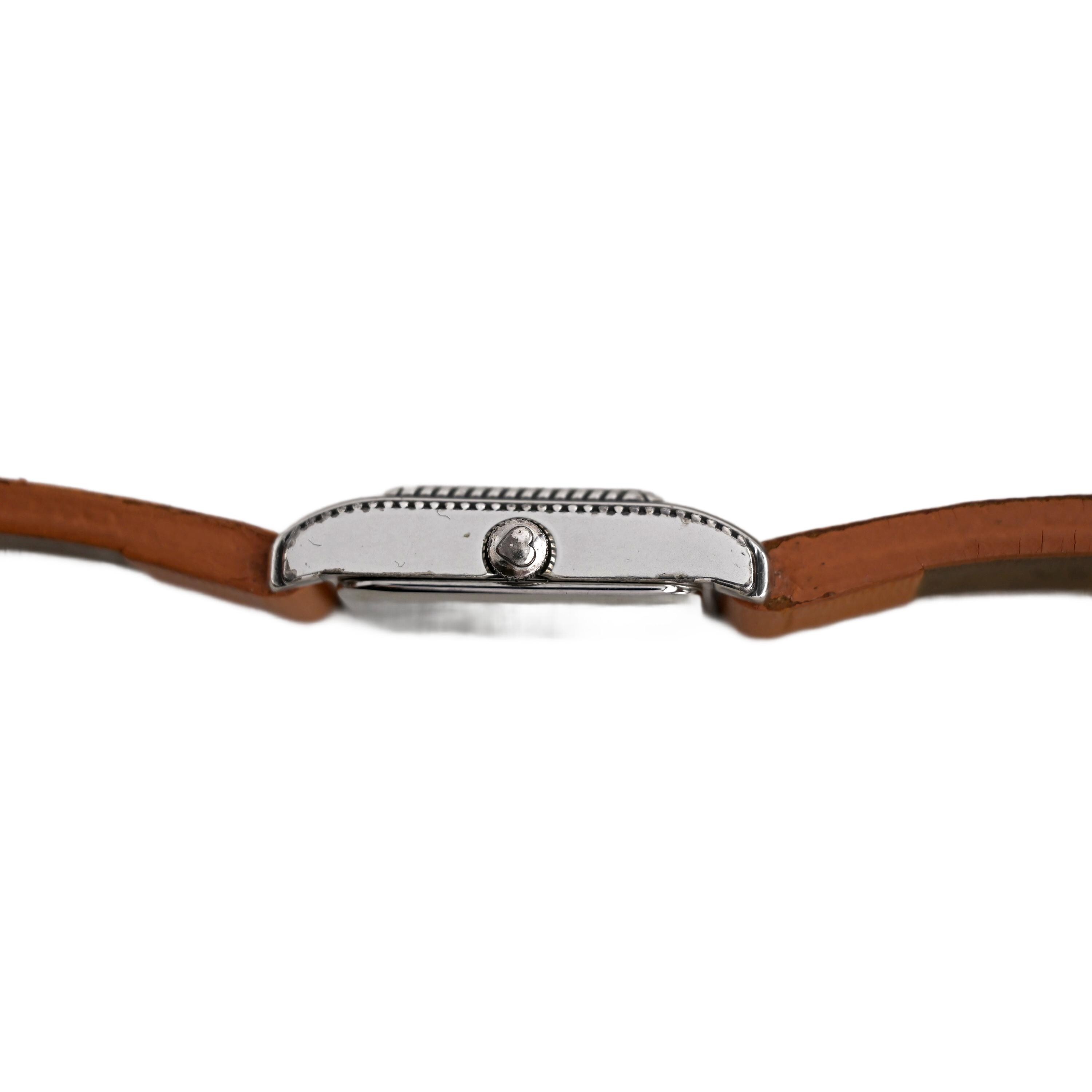 Brighton Lancaster Watch Brown Leather Silver Roman Numbers Brighton W10473 Montecito Reversible Leather Watch - The  main image 3