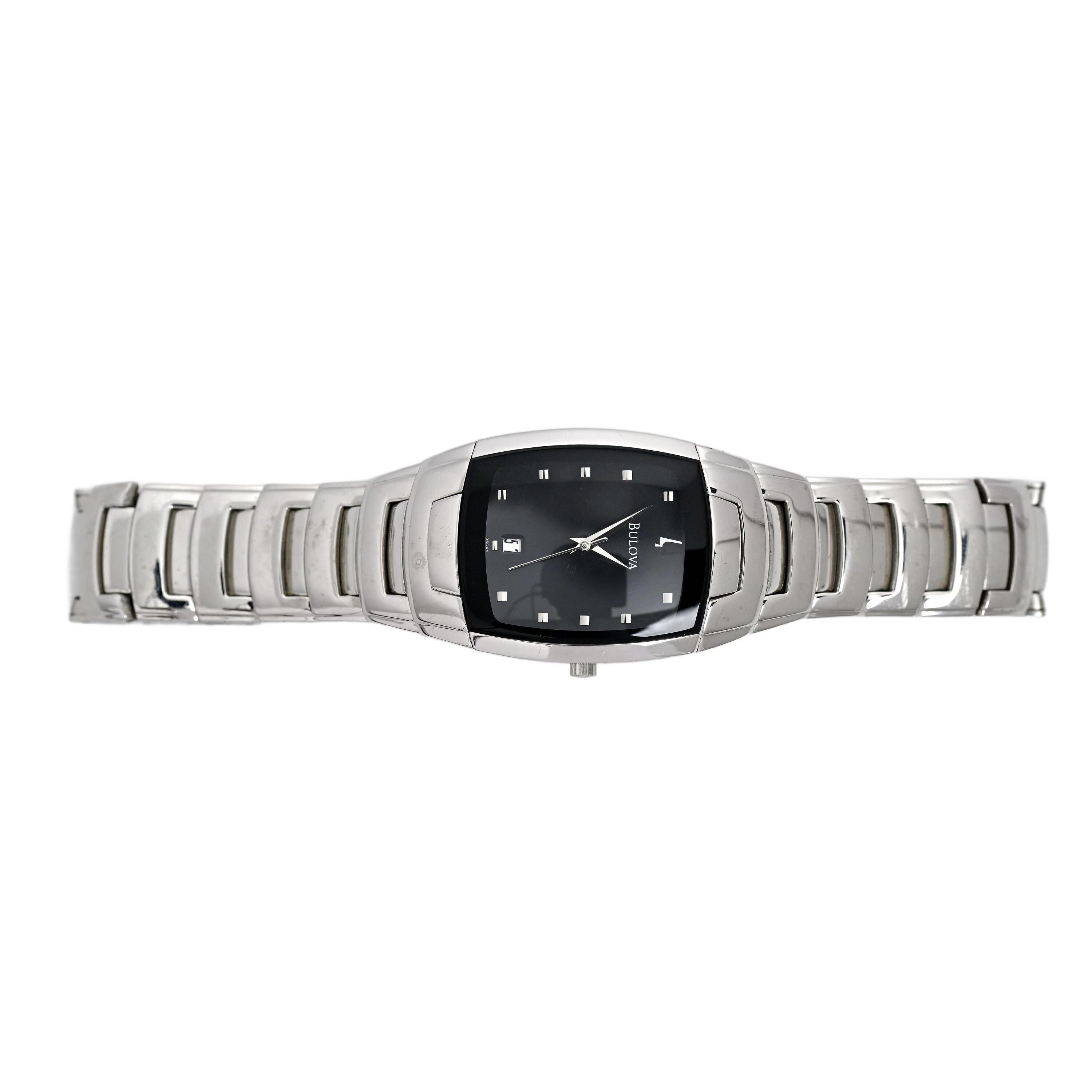 Bulova Men s Watch Tonneau Black Dial 96G46 31x40mm Etsy