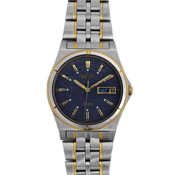 SEIKO セイコー 2トーン ウォッチ　SQ100 時計 Seiko Sq100 Quartz Chronograph | eBay