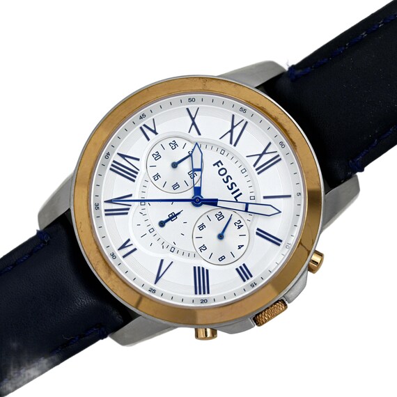 Fossil Chronograph Gold Bezel Men display picture 1