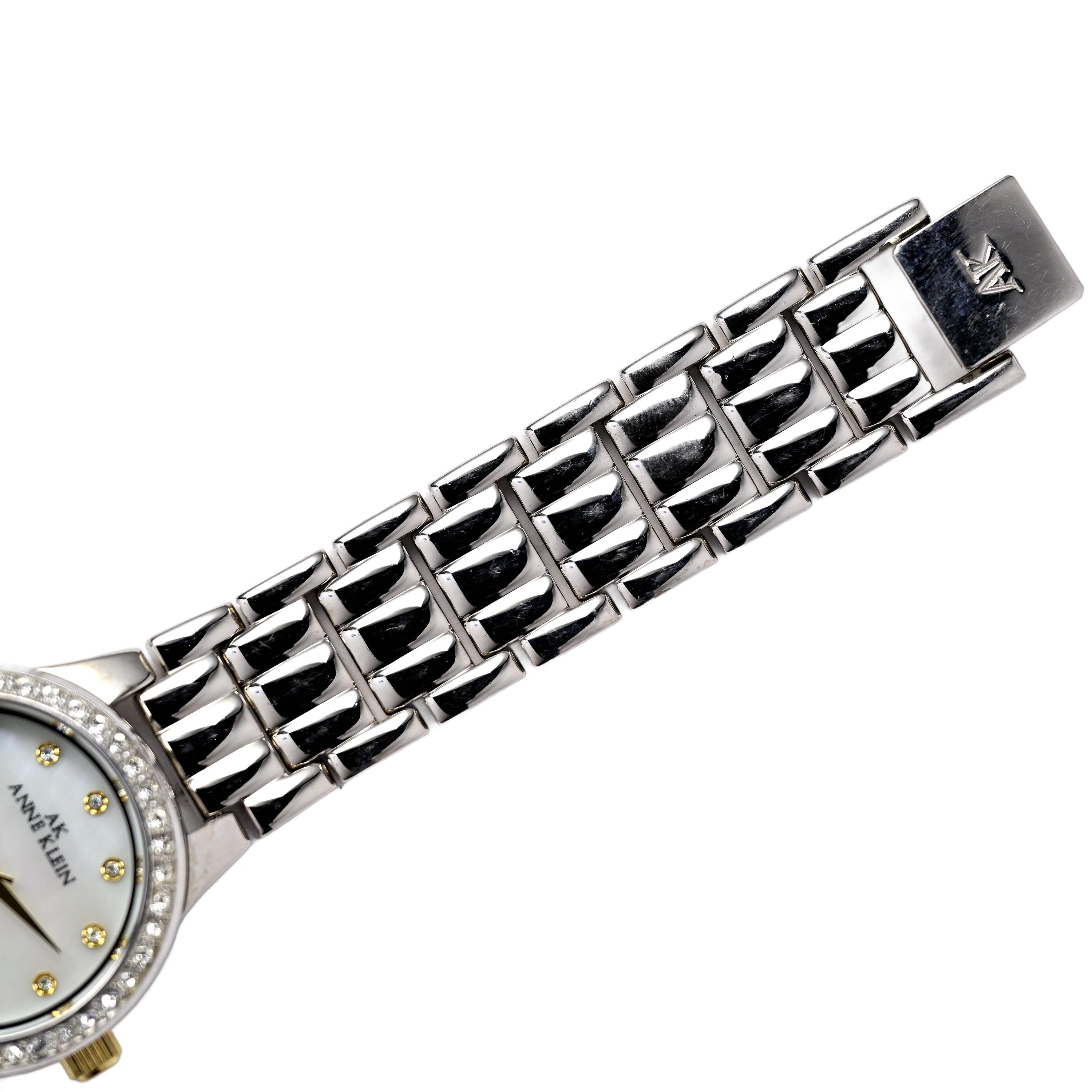 Anne Klein Diamond Mother of Pearl Multifunction Crystal Watch ANNE KLEIN Diamond Watch Mother of Pearl Dial removable  main image 3