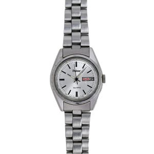 Pulsar by Seiko Silver Ladies Wrist Watch Vintage 1990's 24mm Quartz