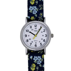 Relógio Timex Feminino T2N836 Weekender Azul Nylon com Pulseira Slip-Thru