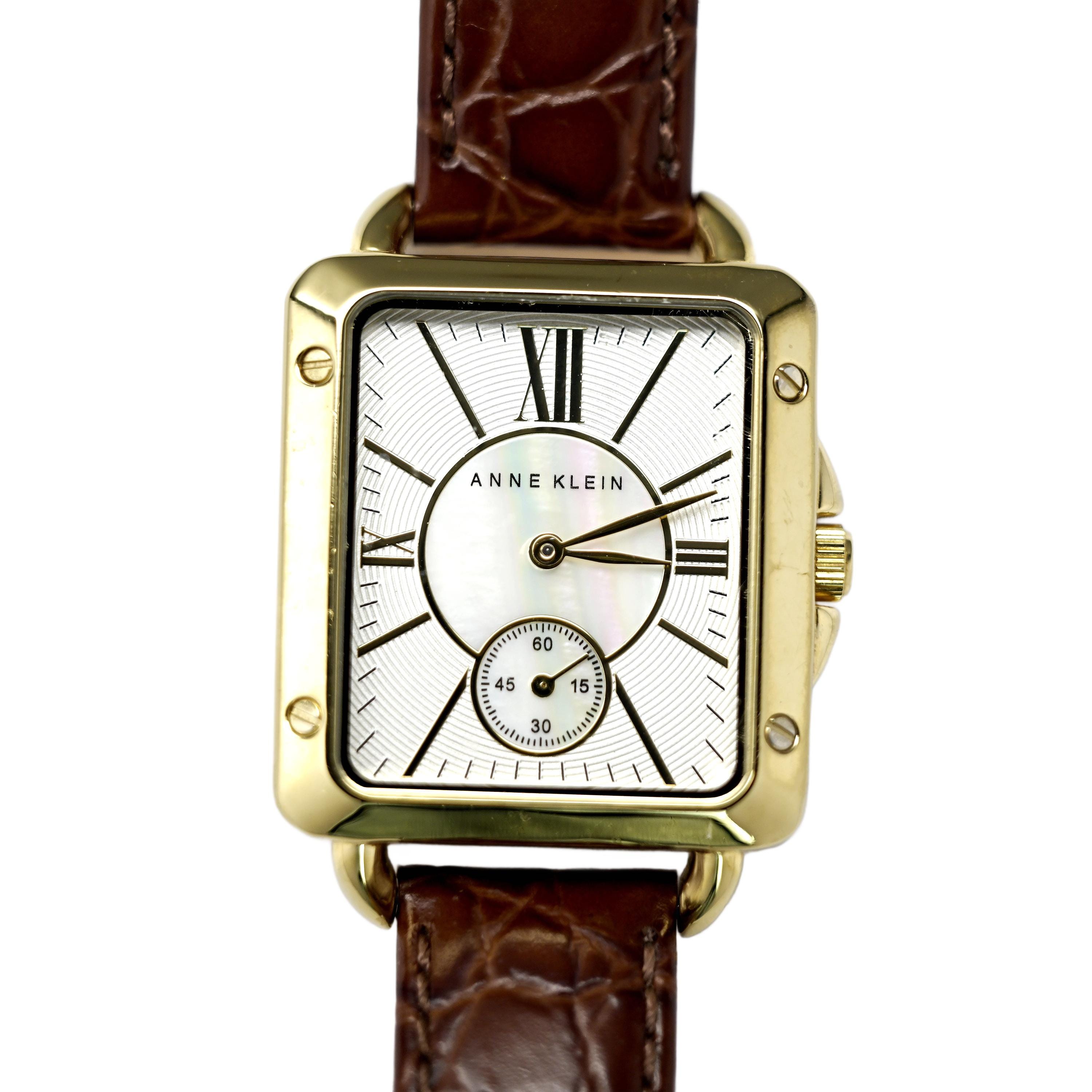 Anne Klein Gold Tone Square Dial Mother of Pearl Small  display picture 2