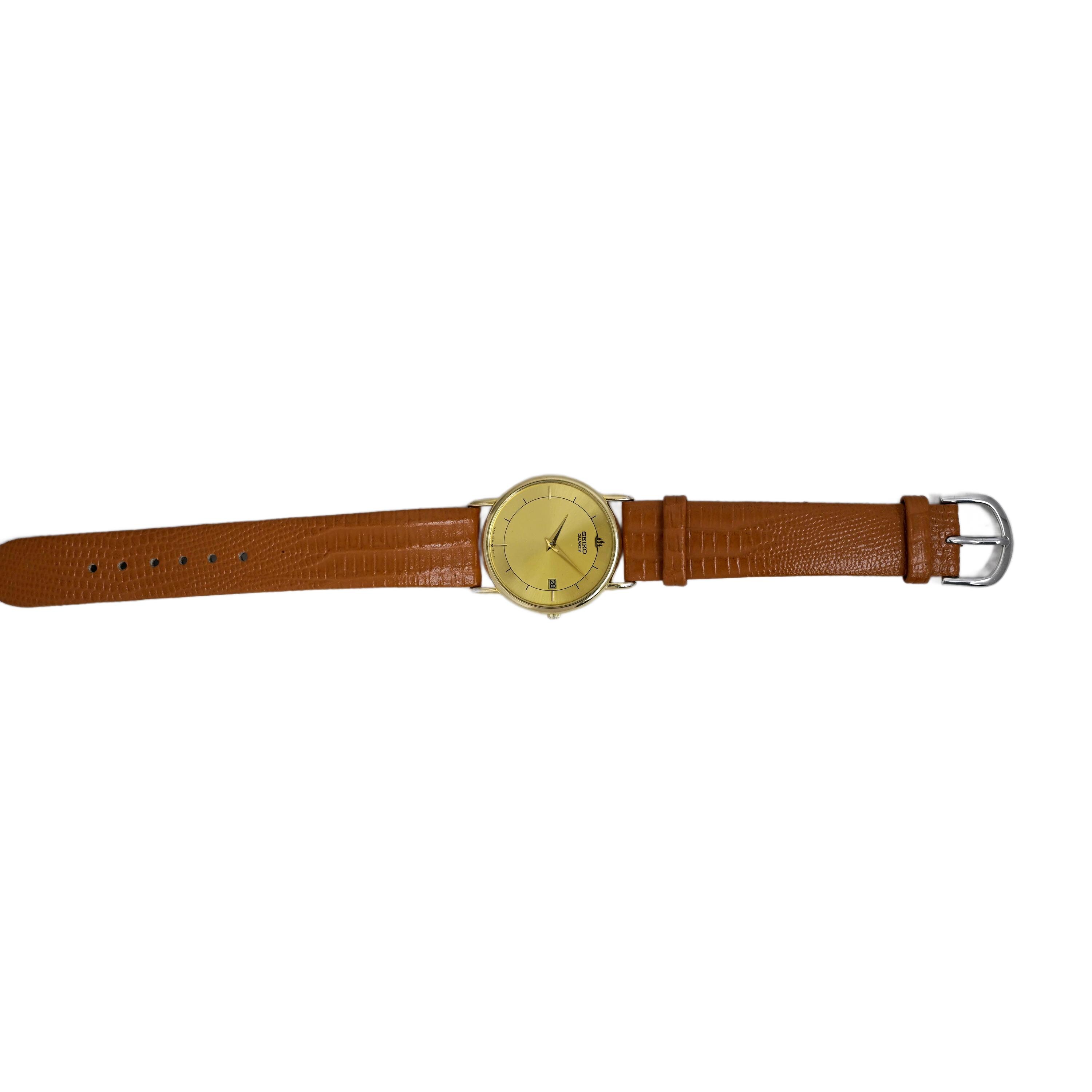 Seiko Vintage 1990's Gold Plated Men's Dress Watch 31mm 5Y39-7010