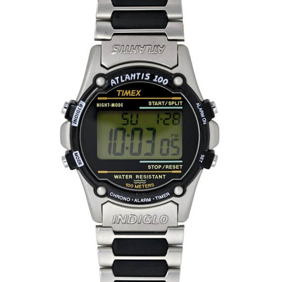 Timex Atlantis 100 vintage herenpolshorloge 39 mm Etsy Nederland