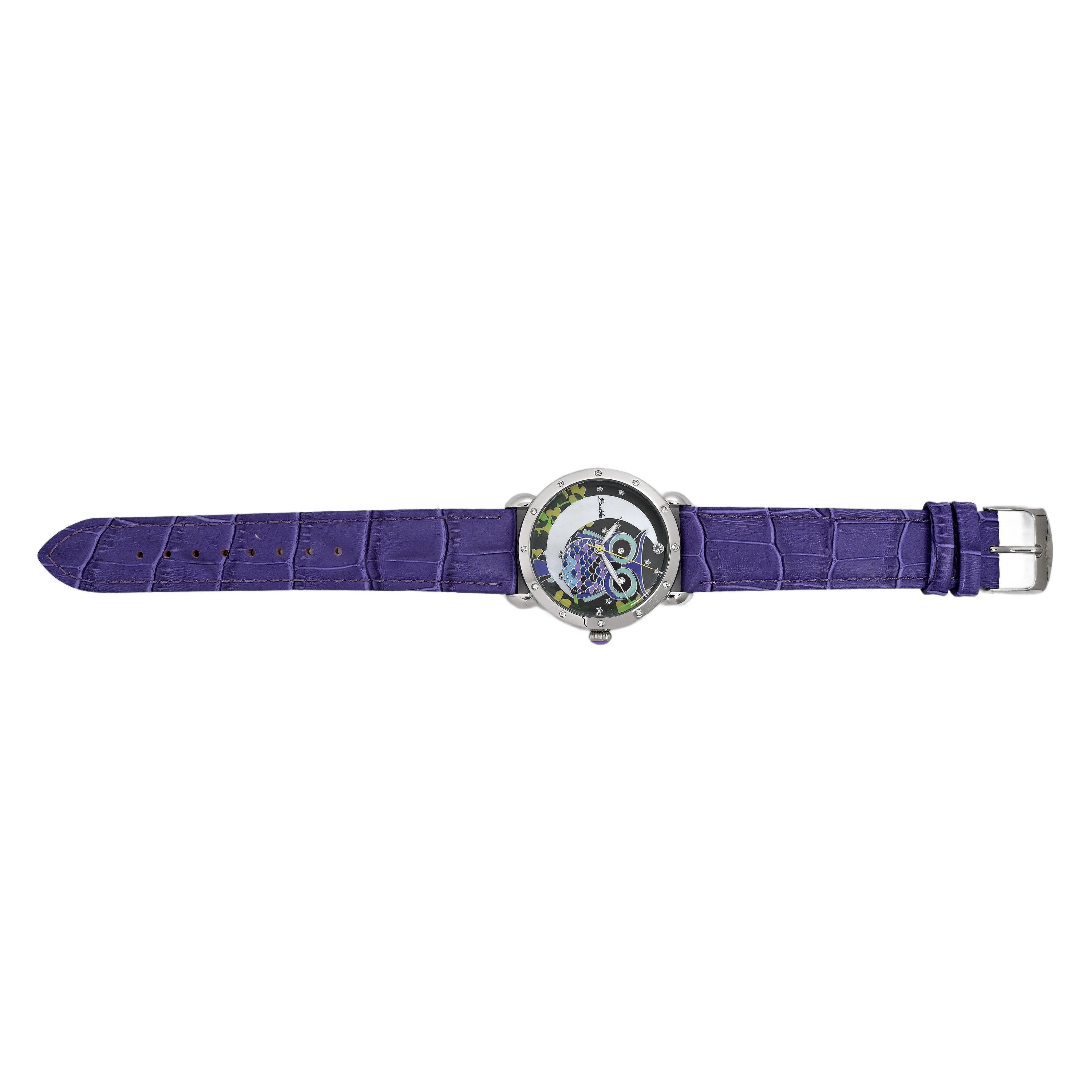 Bertha Ashley MOP Ladies Owl Watch 38mm - Etsy display picture 3