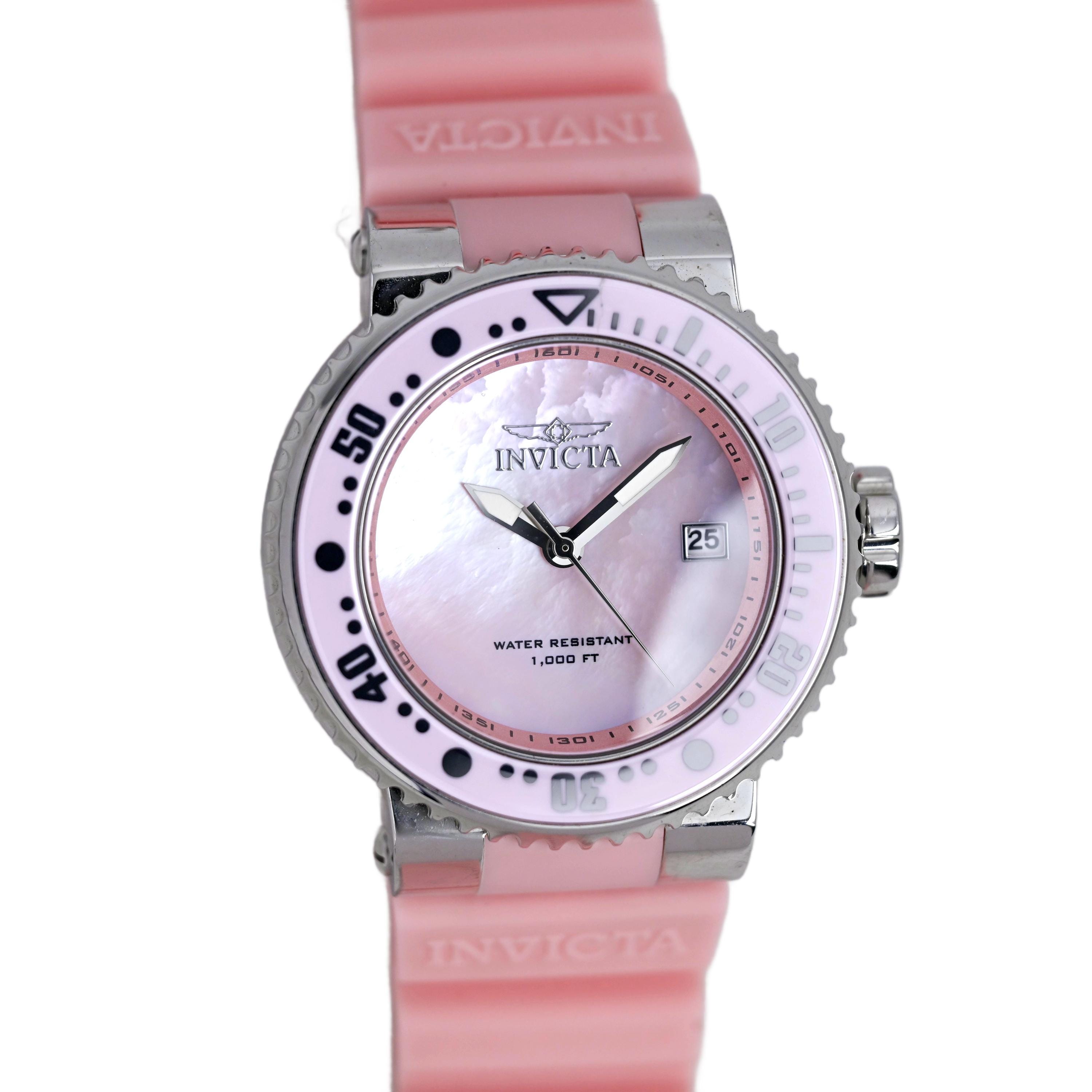 希少‼️Invicta 正規品 PRO DIVER ピンク 定価8万 Invicta Pro Diver Women's Watch Mother of Pearl Dial 40mm Pink