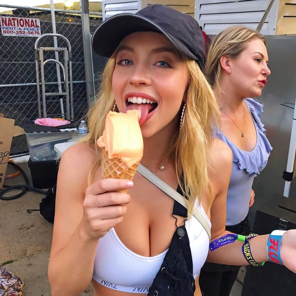 Sydney Sweeney "Ice Cream on Set" Print Various Sizes