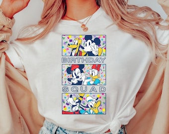 Disney Birthday Shirt, Disney Birthday Squad T-shirt, Disney Birthday Tee, Disney Birthday Party Shirt, Disney Family or Group,Birthday Crew