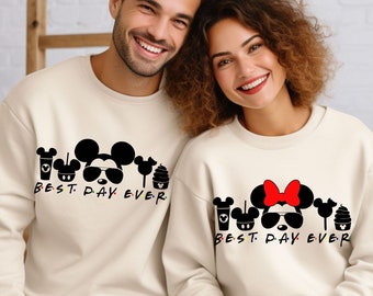 Best Day Ever Mickey and Minnie Sweatshirt,,Magical Vacation Hoodie, Magical Kingdom, Disney Sweater, Animal Kingdom, Disney Valentine Gift