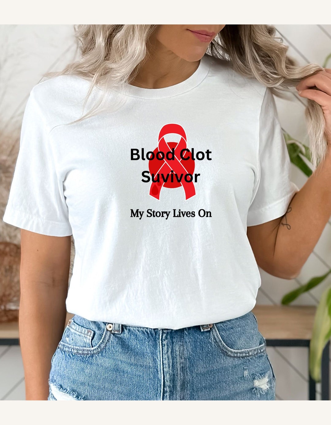 Blood Clot Survivor Blood Clot Awareness Tshirt Etsy