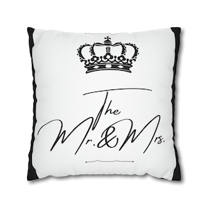 Mr. & Mrs. Square Pillow Case